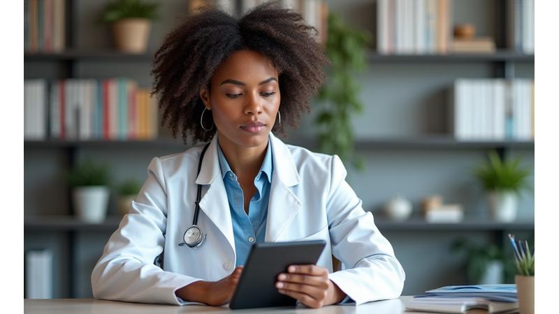 A professional functional medicine practitioner or nutritionist engaged in a thoughtful discussion, surrounded by scientific journals or digital data, embodying expert insight and evidence-based approach.